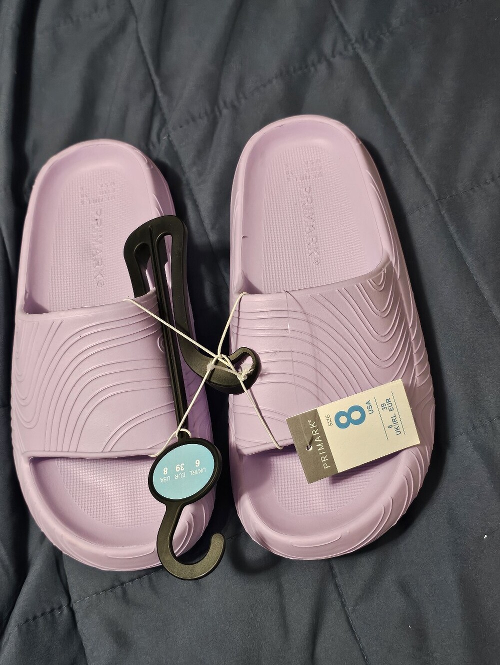 Primark Lilac Slide Sandals - Lilac Size 8